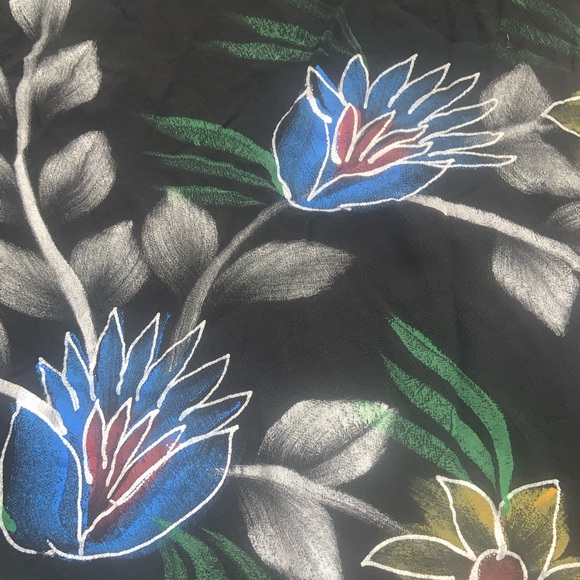 Hand painted tunic floral dress midi length boho art y2k - Picture 3 of 4